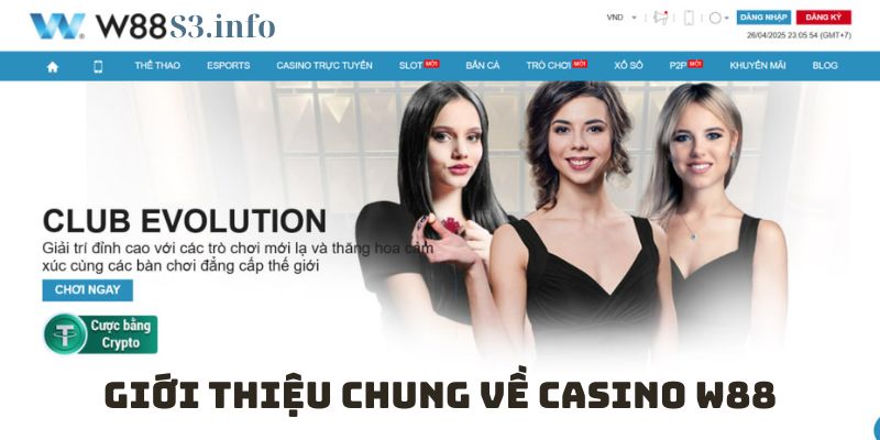 Giới Thiệu Chung Về Casino W88